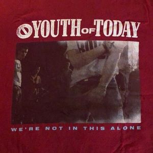 Youth Of Today “We’re not in this alone” T-shirt. Size L.